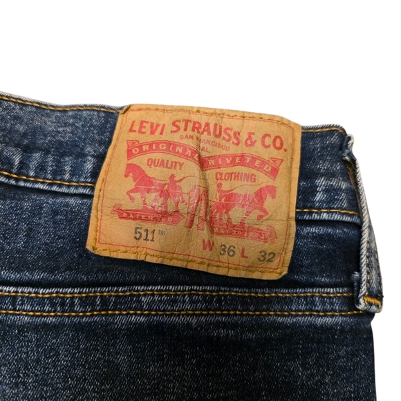 Levi's Men's 511 Straight Blue Jeans Size 36 - Picture 5 of 10